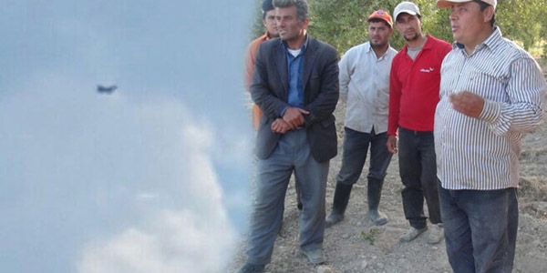 Tarlada çalışan işçiler olay anını anlattı