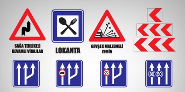 G�ncellenen trafik i�aret levhalar�