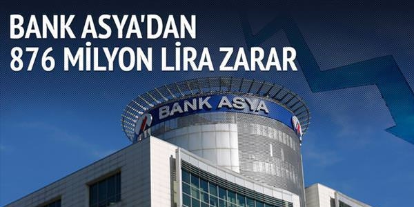 Bank Asya'n�n zarar� 876 milyon lira