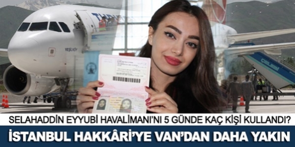 Selahaddin Eyyubi Havalimanı'nı 5 günde kaç kişi kullandı?