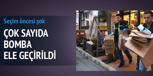 Seçim öncesi çok sayıda bomba ele geçirildi