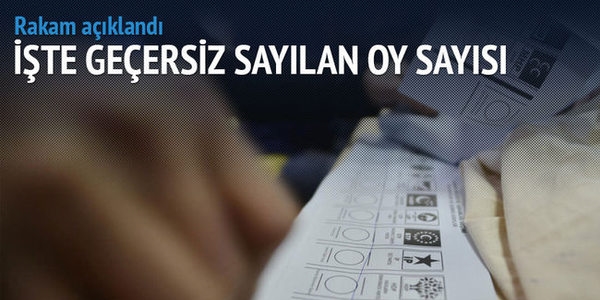 İşte geçersiz sayılan oy sayısı?
