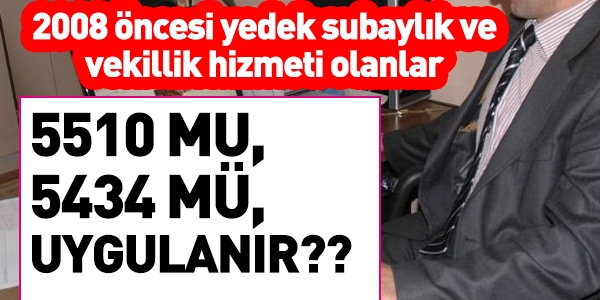 Yedek subaylk hizmeti olana 5510 uygulanmaz