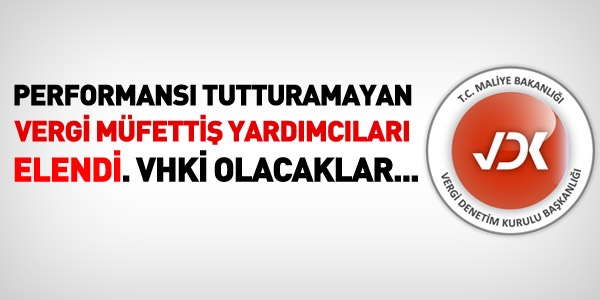 Vergi müfettiş yardımcılarına performans şoku