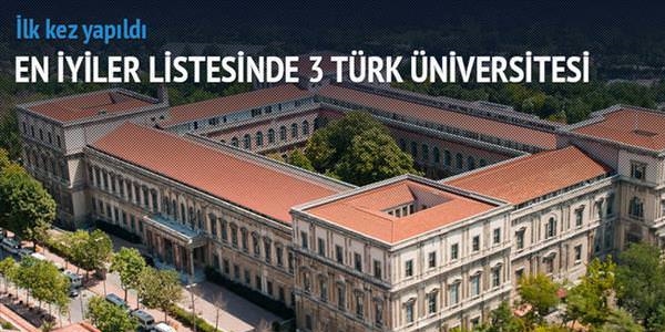 Asya'nın ilk 20'sine 3 Türk üniversitesi girdi