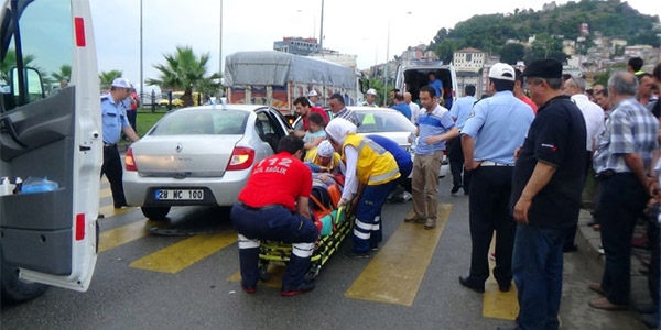 Giresun'da trafik kazası: 4 yaralı