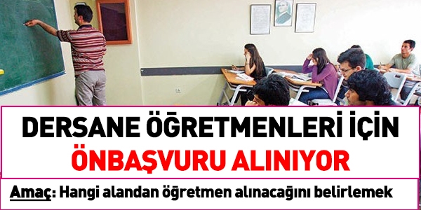 Dershane öğretmenleri için başvuru sayfası...