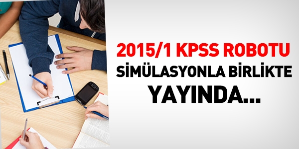 2015/1 KPSS Robotu yayında
