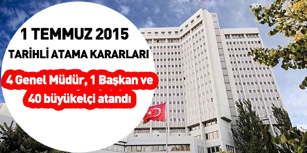 01/07/2015 tarihli atama kararlar