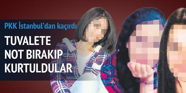 Tuvalete not bırakıp PKK'dan kurtuldular