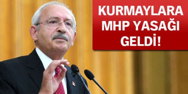 CHP'den kurmaylara MHP yasa