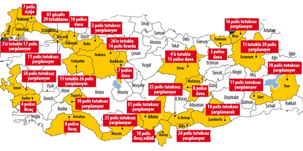 Edirne'den Van'a dinleme haritası