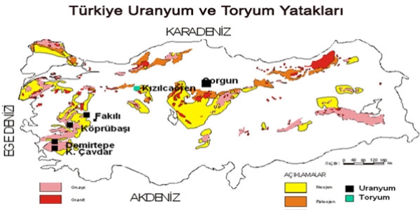 Trkiye' deki 9 bin ton uranyum rezervinin 6 bin tonu Yozgat'ta