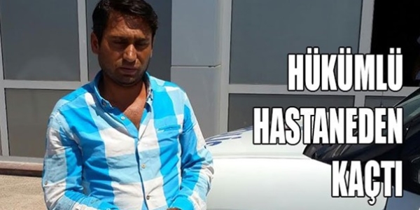 Hastaneden firar eden mahkum 1 saatte yakalandı