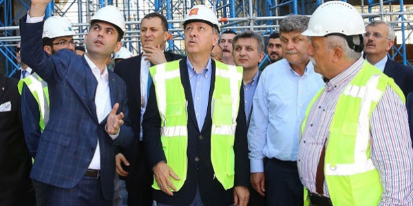 Cumhurbakan Erdoan, amlca Camisii'ni inceledi