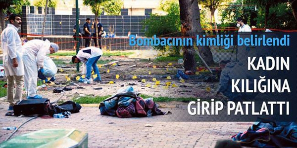 Kadın kılığında geldi, bilyalı bomba patlattı