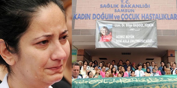Uzm. Dr. Pişkin için hastane önünde tören düzenlendi