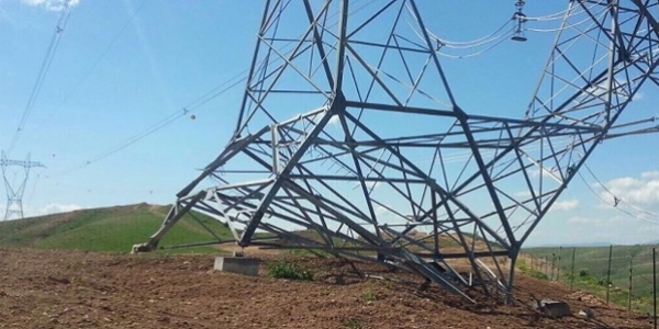 Cizre-Silopi elektrik iletim hattına sabotaj