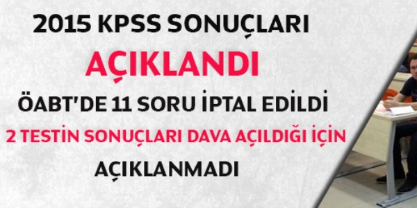 2015 KPSS sonuçları ve detaylar