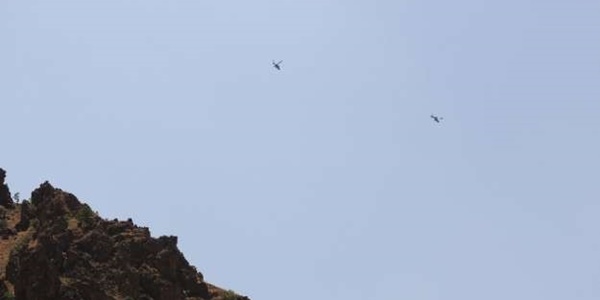 Hakkari'de yoğun hava hareketliliği
