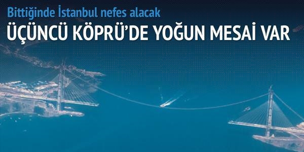 Üçüncü köprüye 22 tabliye konuldu