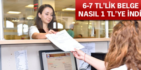 Dolaşım belgeleri 6-7 liradan 1 liraya indi