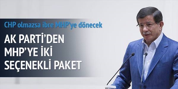 AK Parti'den MHP'ye iki seenekli paket