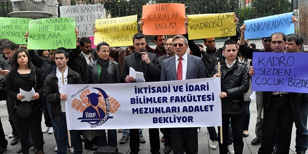 Mezun olunan bölümlere göre işszlik oranları!