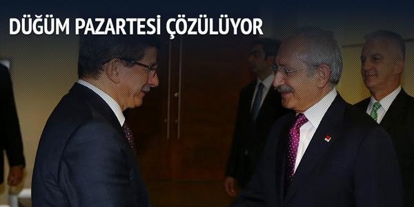 Koalisyon düğümü pazartesi çözülüyor