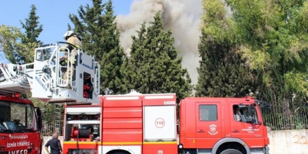 Buca Mesleki Teknik ve Anadolu Lisesi'nde yangn kt