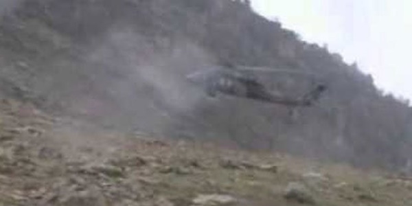 Askeri helikoptere saldr: 1 ehit, 7 yaral