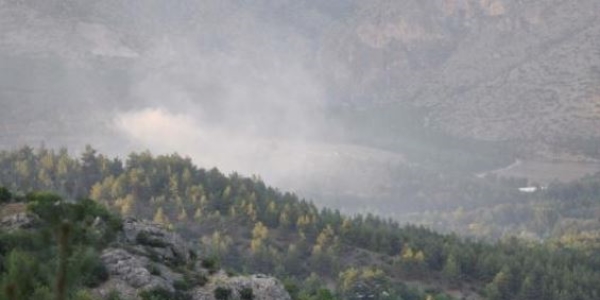 Amasya'da askeri alanda yangn kt