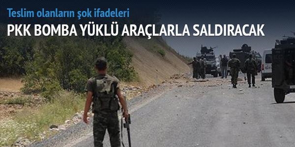 PKK bomba yüklü araçlarla saldıracak