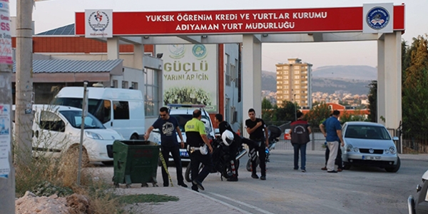 Adıyaman KYK önünde şüpheli poşet paniği