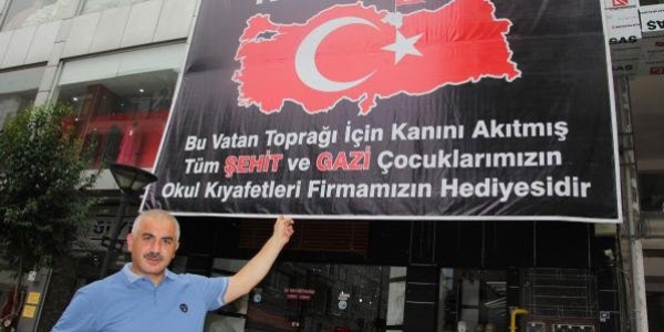 Bu mağazada şehit ve gazi çocuklarına okul kıyafetleri hediye