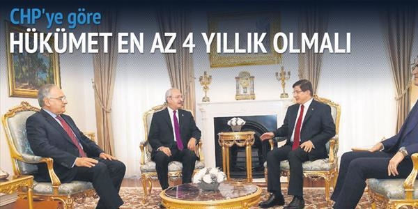 CHP 4 yıllık hükümet istiyor