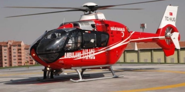 Ambulans helikopter bin 585 kez hasta iin havaland