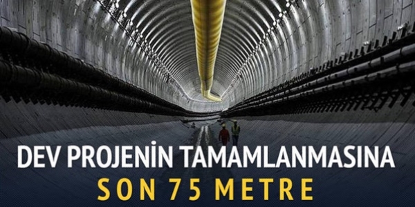 Avrasya Tüneli'nde son 75 metre