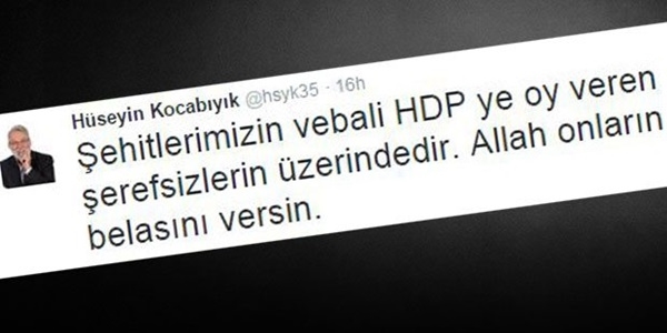 AK Partili Kocabıyık'tan HDP'ye oy verenlere tepki
