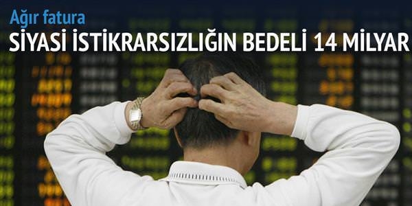 Siyasi belirsizliğin faturası 14 milyar TL