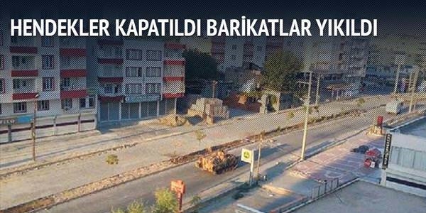 Silvan'da hendekler kapatıldı