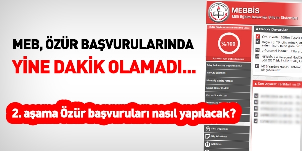 MEB, özür başvurularında yine dakik değil