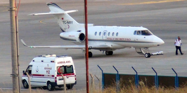 Yanan src Ambulans uakla Erzurum'a sevk edildi