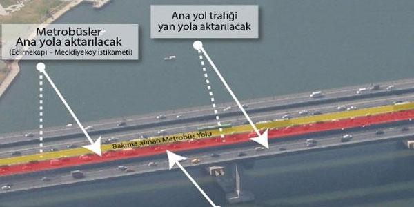 Haliç Köprüsü metrobüs yolu bakım çalışmaları ertelendi