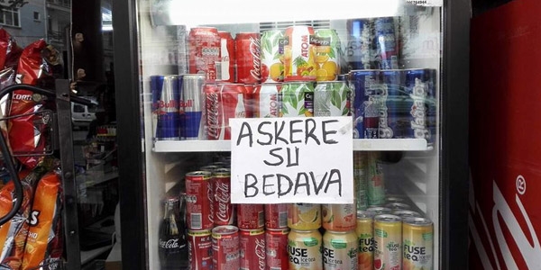 Teröre tepki için askere suyu bedava yaptı