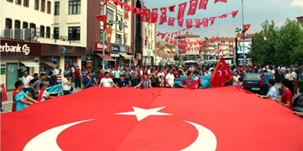 Ankara'da terör protestosu