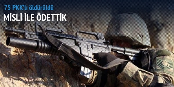 75 PKK'l ldrld, 250'si sktrld
