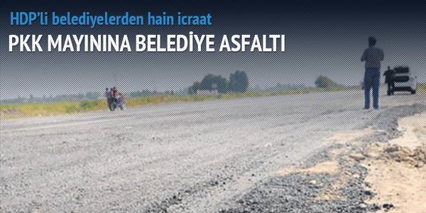 PKK mayınına belediye asfaltı