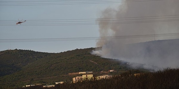 Tuzla'da askeri bölgede yangın