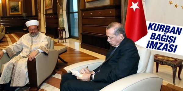 Erdoğan kurban vekaletini Diyanet Vakfı'na verdi